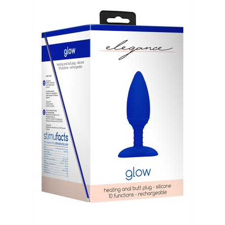 Analplug Glow mit Wärmefunktion Blau 12 x Ø 3,8 cm – Ansicht 2