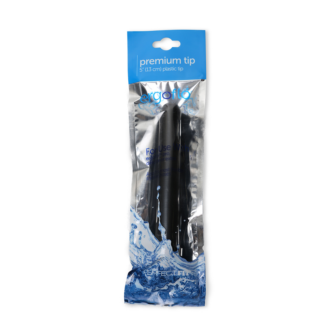 Ersatzspitze Ergoflo Premium für Analdusche Schwarz 12 cm