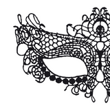 Maske Mystica aus Spitze Schwarz 9 cm