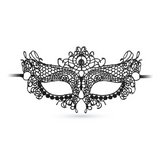 Maske Mystica aus Spitze Schwarz 9 cm