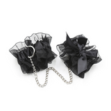 Bondage-Set Lace Me Up mit Spitze Schwarz 11,5 cm