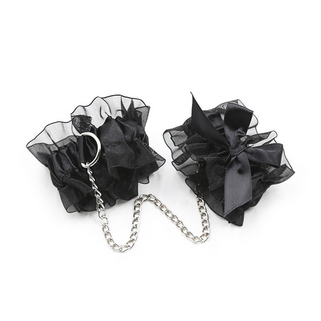 Bondage-Set Lace Me Up mit Spitze Schwarz 11,5 cm