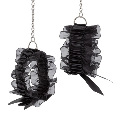 Bondage-Set Lace Me Up mit Spitze Schwarz 11,5 cm