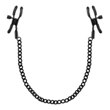 Nippelklemmen mit Kette Schwarz 7 x Ø 1 cm