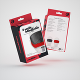 Augenbinden Satin Doppelpack Schwarz/Rot 9 cm