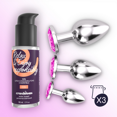 Anal-Set Bijou Wet Train Trio 3 Schmuck-Plugs 8,5 cm