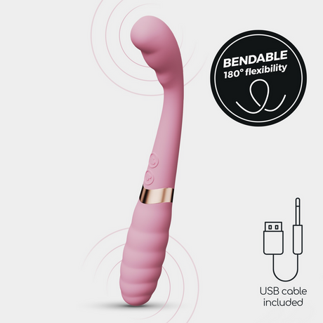 Dual-Vibrator Pixie flexibel Pink 11 x Ø 2,9 cm