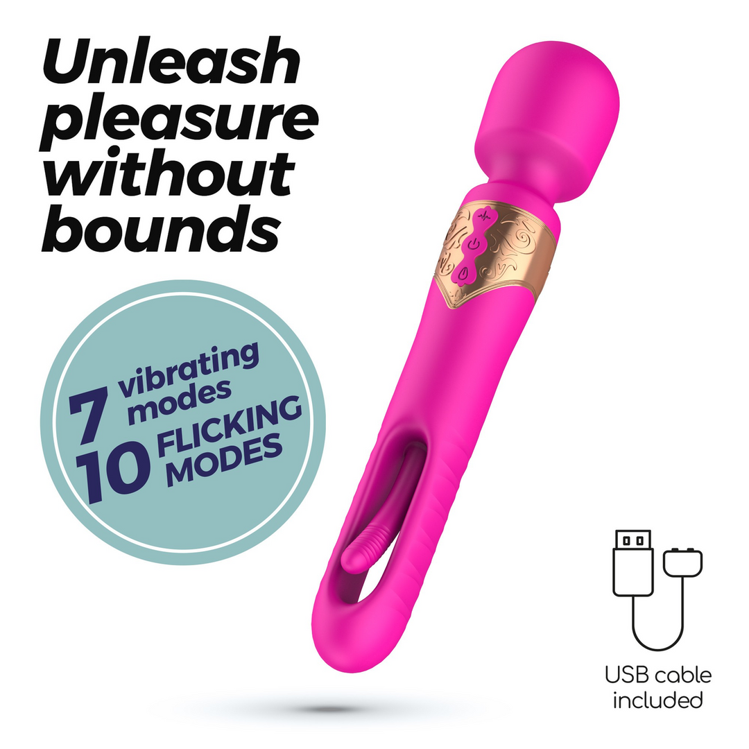 Massagestab Big Ben Dual mit Flicker Violett 25,9 cm