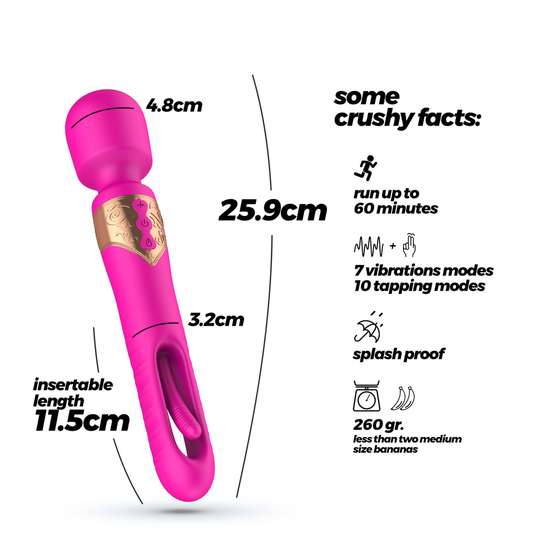 Massagestab Big Ben Dual mit Flicker Violett 25,9 cm