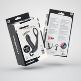 Prostata-Vibrator Magoo mit Stoßfunktion Penisring und Fernbedienung Schwarz 14 cm