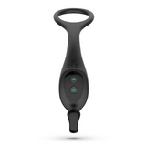 Prostata-Vibrator Magoo mit Stoßfunktion Penisring und Fernbedienung Schwarz 14 cm