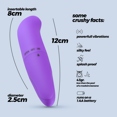 Massagestab G-Finder Mini für den G-Punkt Violett 8 x Ø 2,5 cm