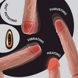 Vibrator Inviktus mit Stoß-, Rotations- und Wärmefunktion Hautfarbe 17 x Ø 4,2 cm