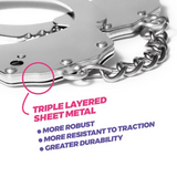 Handschellen Spangle Metall mit Plüsch Pink