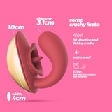 Paar-Vibrator Arcane mit Zungenfunktion Rot/Gold