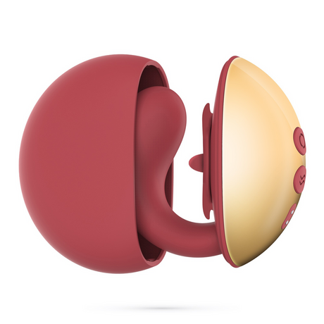 Paar-Vibrator Arcane mit Zungenfunktion Rot/Gold