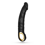 Realistischer Dildo Magnus Bend flexibel mit Vibration Schwarz 16,5 x Ø 3,6 cm