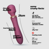 Massagestab Jinx Dual mit Wärmefunktion Rose Pink 10 x Ø 3,6 cm