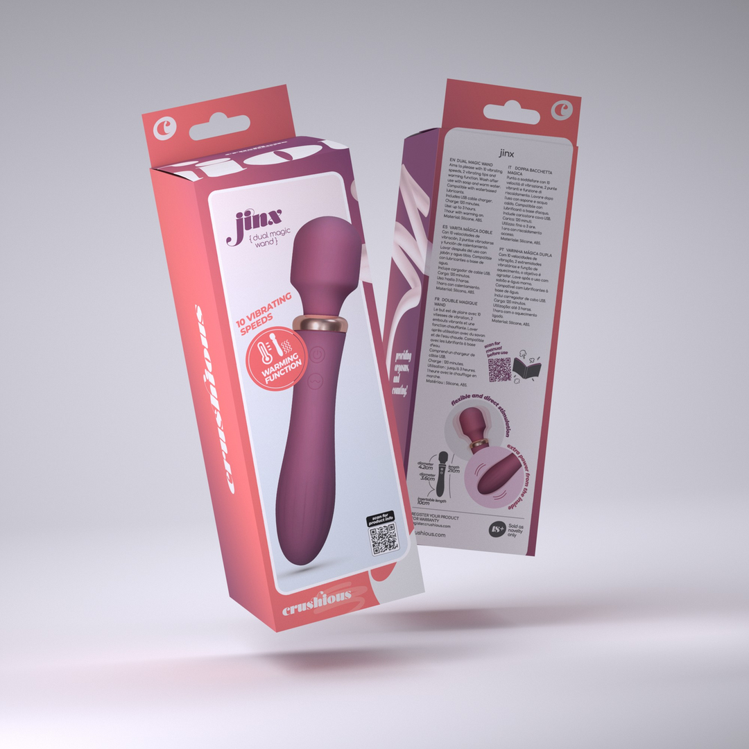 Massagestab Jinx Dual mit Wärmefunktion Rose Pink 10 x Ø 3,6 cm