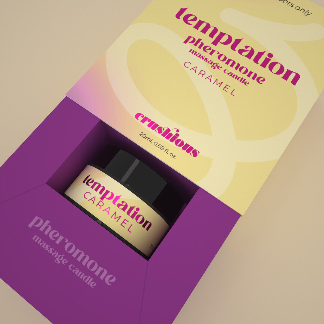 Massagekerze Crushious Temptation Toffee-Karamell mit Pheromonen 20 ml – Ansicht 2