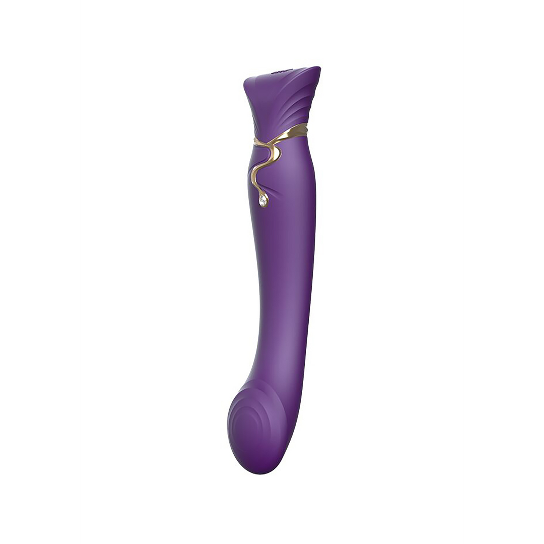 G-Punkt-Vibrator Queen mit Luftdruckstimulator Rot 11,5 x Ø 3,5 cm