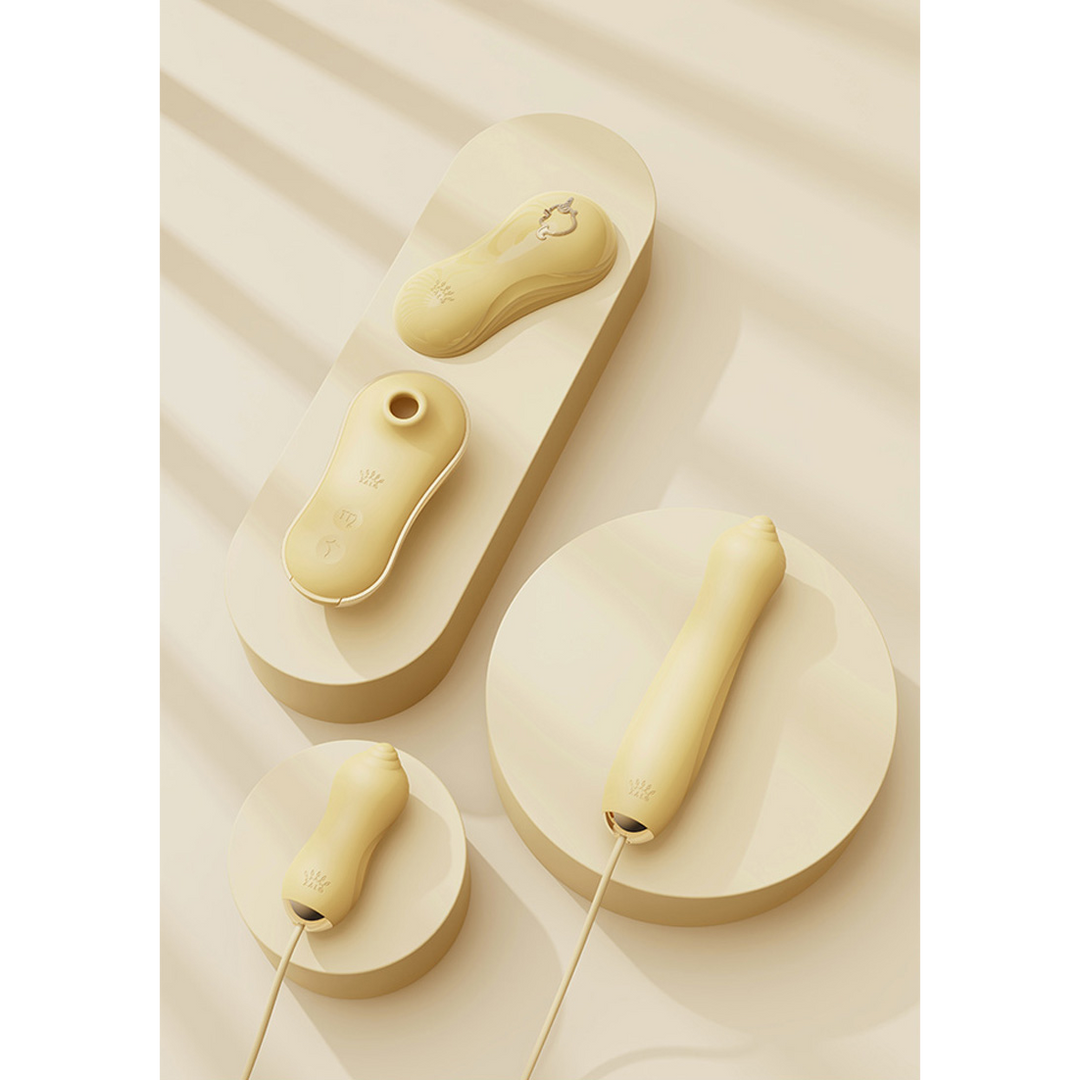 Saug-Vibrator mit Pumpe und Aufsätzen Pink 15 cm