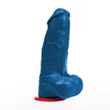 Realistischer Dildo Freyr M mit Hoden Blau 15 x Ø 6 cm