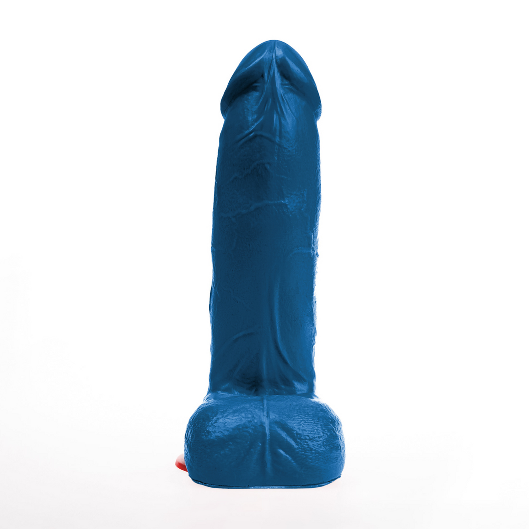 Realistischer Dildo Hoenir XL mit Hoden Blau 23 x Ø 7,5 cm