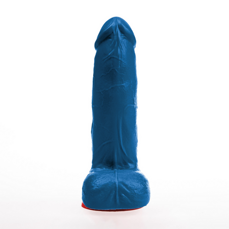 Realistischer Dildo Hoenir M mit Hoden Blau 16 x Ø 5 cm