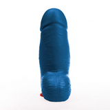 Realistischer Dildo Dagr M dick mit Hoden Blau 14,5 x Ø 7,3 cm