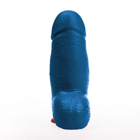 Realistischer Dildo Dagr M dick mit Hoden Blau 14,5 x Ø 7,3 cm