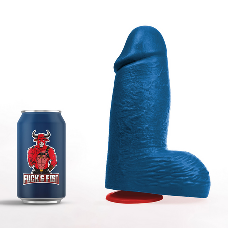Realistischer Dildo Dagr L dick mit Hoden Blau 17 x Ø 8,8 cm