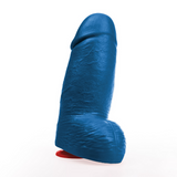 Realistischer Dildo Dagr L dick mit Hoden Blau 17 x Ø 8,8 cm