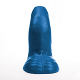 Realistischer Dildo Buri L gebogen mit Hoden Blau 22 x Ø 9 cm