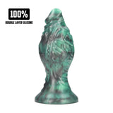 Analplug Space Born Ei-Form Schwarz/Grün 14 x Ø 6,5 cm