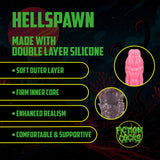 Dildo Hellspawn Silikon Schwarz/Rot 20 x Ø 6 cm