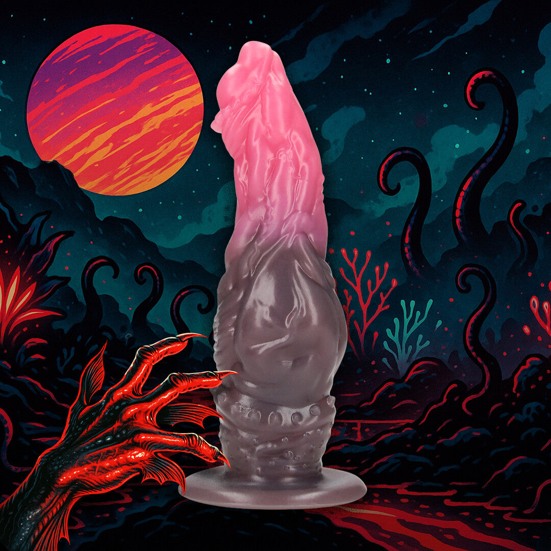 Dildo Hellspawn Silikon Schwarz/Rot 20 x Ø 6 cm