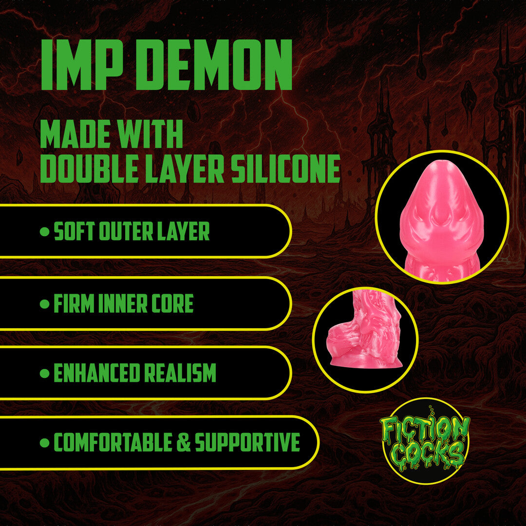 Dildo Imp Demon Silikon Rot 18,5 x Ø 5 cm