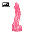 Dildo Imp Demon aus Silikon Rosa-Weiß 18,5 x Ø 5 cm
