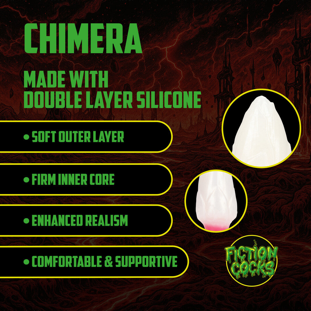Analplug Chimera Ei-Form Rot/Weiß 15,5 x Ø 6 cm