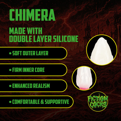 Analplug Chimera Ei-Form Rot/Weiß 15,5 x Ø 6 cm