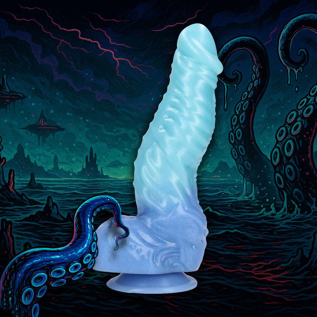 Dildo Deep Sea Hydra Silikon Blau 18 x Ø 5,5 cm