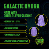 Dildo Galactic Hydra Silikon Violett/Weiß 16 x Ø 5 cm