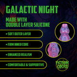 Dildo Galactic Night Fiend Silikon Violett 18 x Ø 6,5 cm