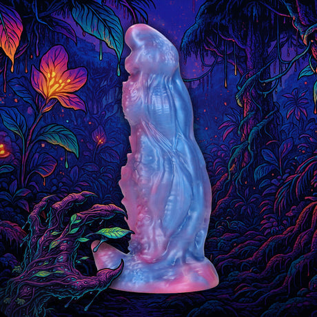 Dildo Galactic Night Fiend Silikon Violett 18 x Ø 6,5 cm