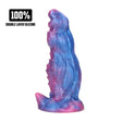 Dildo Galactic Night Fiend aus Silikon Blau-Violett 18 x Ø 6,5 cm