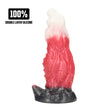 Dildo Space Night Fiend aus Silikon Weiß-Rot 18 x Ø 6,5 cm