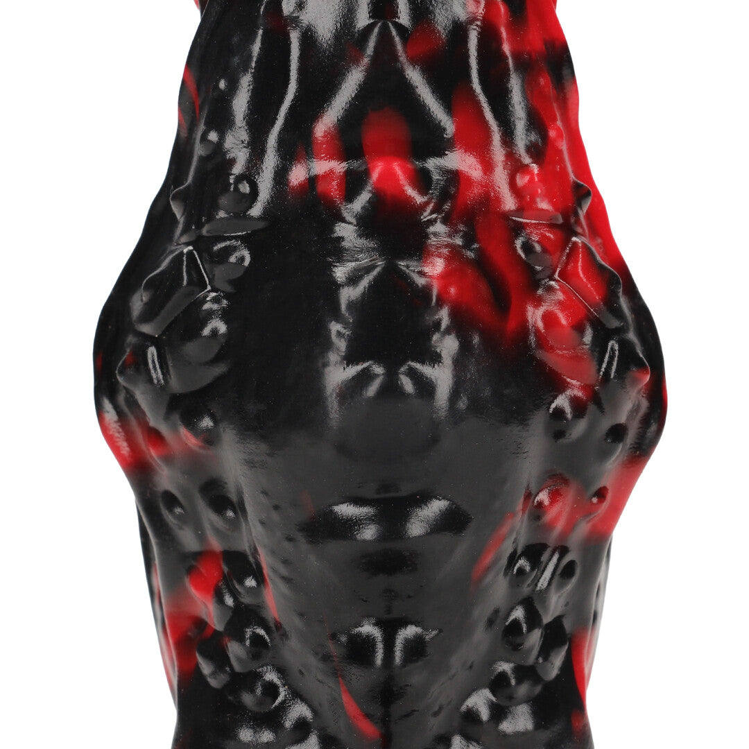 Dildo Hell Night Fiend Silikon Schwarz/Rot 18 x Ø 6,5 cm