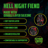 Dildo Hell Night Fiend Silikon Schwarz/Rot 18 x Ø 6,5 cm