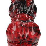 Dildo Hell Invader Silikon Schwarz/Rot 19 x Ø 6 cm